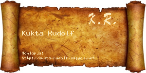 Kukta Rudolf névjegykártya